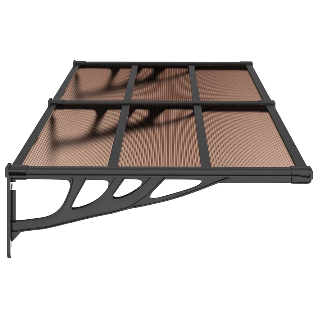dørbaldakin 199x90 cm polycarbonat sort