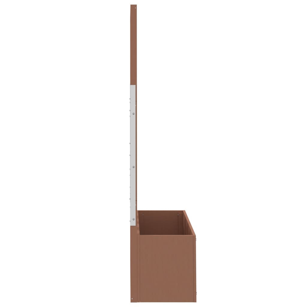 espalier med plantekasse 65x33x135 cm WPC brun