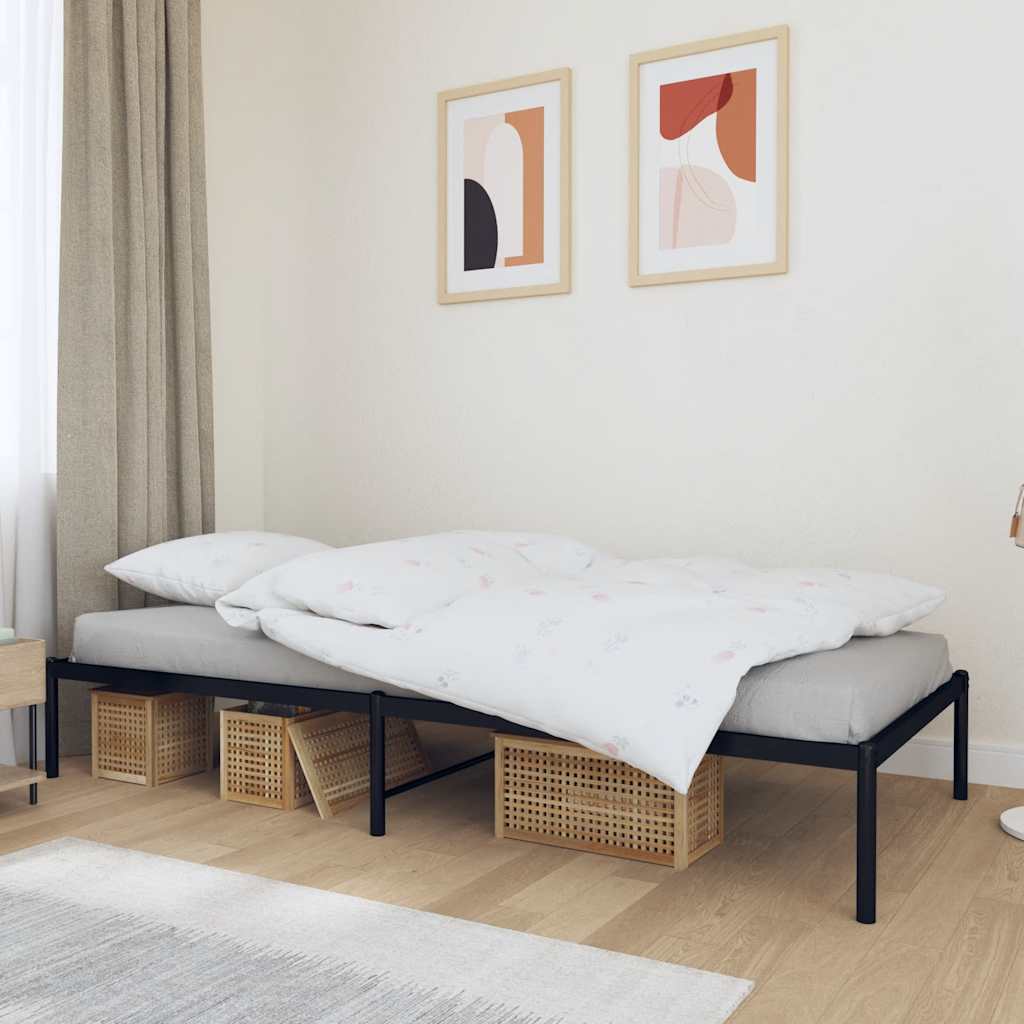 sengeramme 90x200 cm metal sort