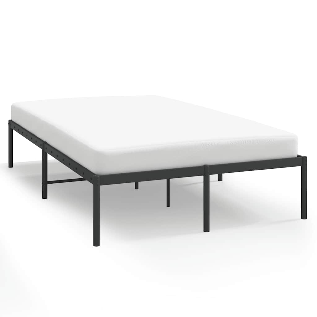 sengeramme 135x190 cm metal sort