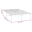 sengeramme 135x190 cm metal sort