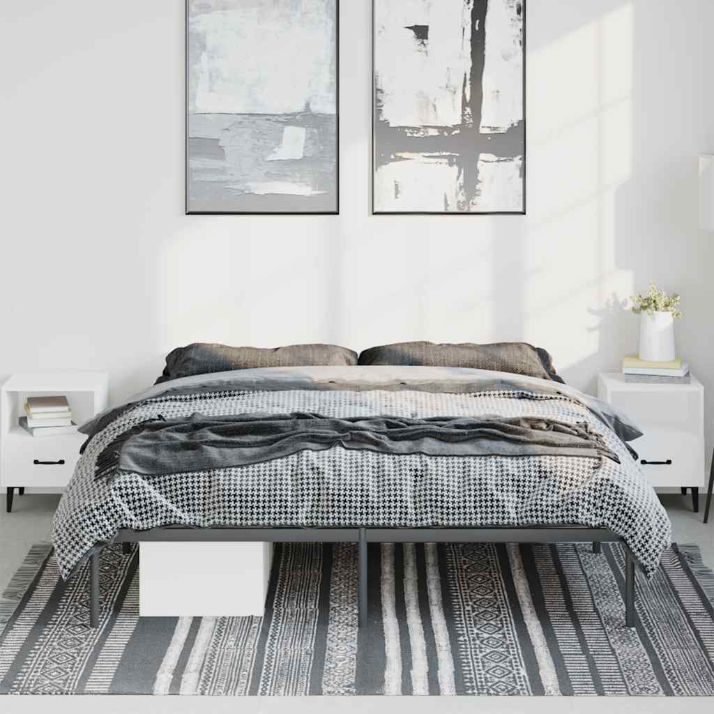 sengeramme 183x213 cm metal sort