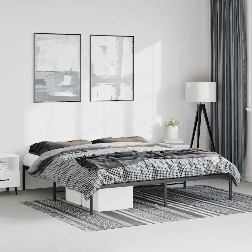 sengeramme 183x213 cm metal sort