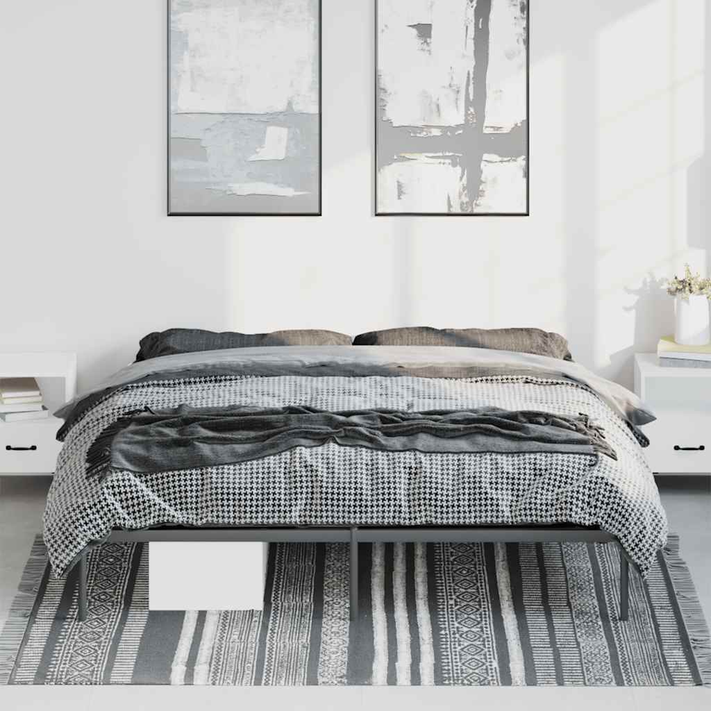 sengeramme 193x203 cm metal sort