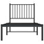 sengeramme med sengegavl 80x200 cm metal sort