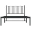 sengeramme med sengegavl 100x190 cm metal sort