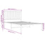 sengeramme med sengegavl 100x190 cm metal sort
