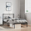 sengeramme med sengegavl 100x190 cm metal sort