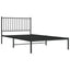 sengeramme med sengegavl 107x203 cm metal sort