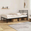 sengeramme med sengegavl 120x190 cm metal sort