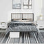 sengeramme med sengegavl 135x190 cm metal sort
