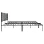 sengeramme med sengegavl 160x200 cm metal sort