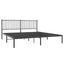 sengeramme med sengegavl 180x200 cm metal sort