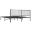 sengeramme med sengegavl 180x200 cm metal sort