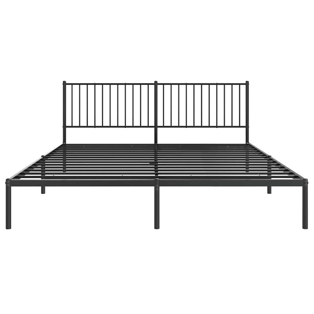 sengeramme med sengegavl 183x213 cm metal sort