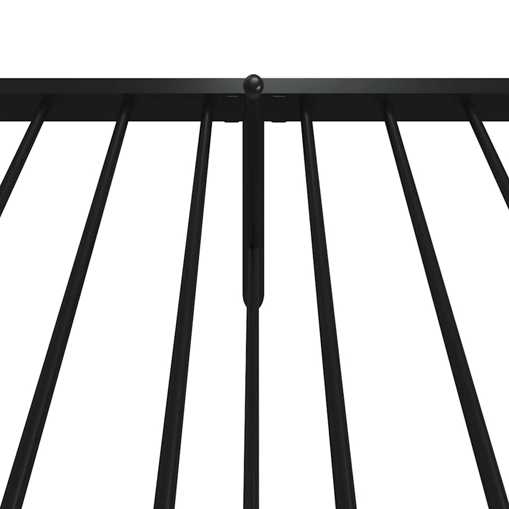 sengeramme med sengegavl og fodgærde 100x190 cm metal sort