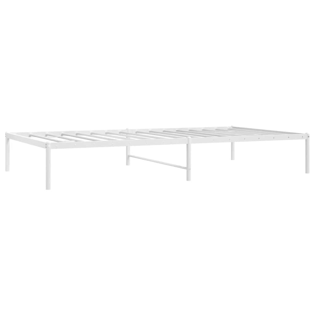 sengeramme 75x190 cm metal hvid