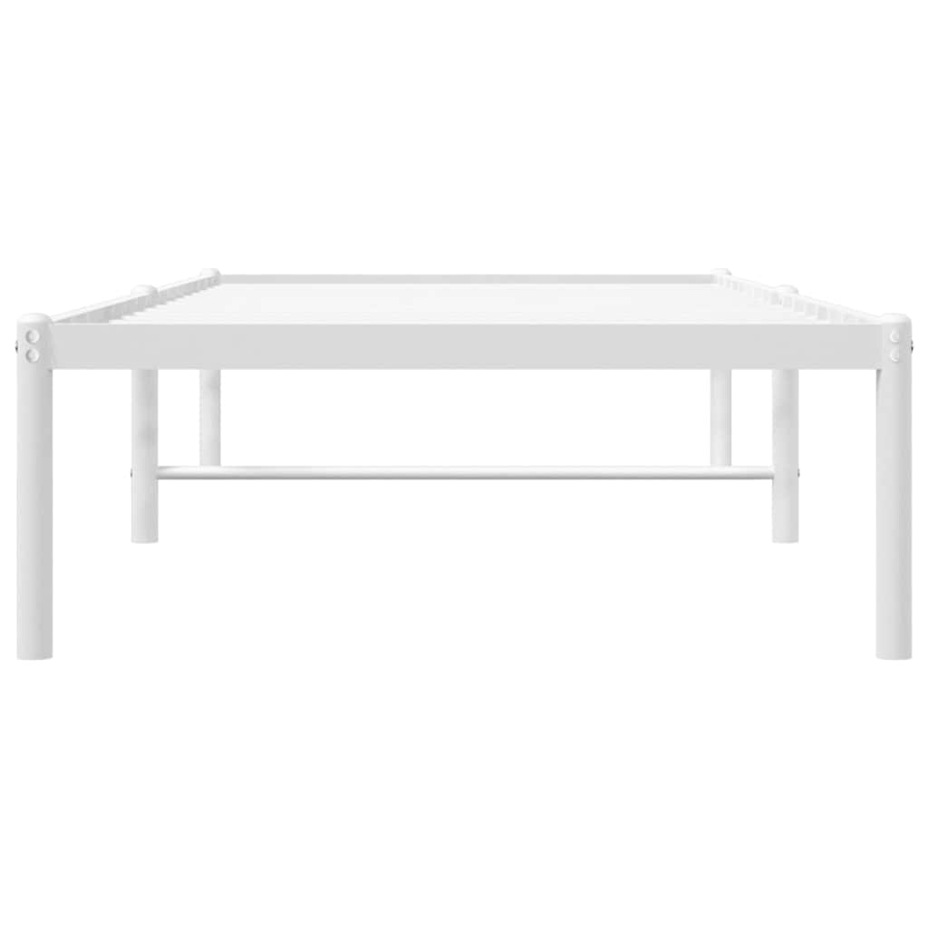sengeramme 75x190 cm metal hvid