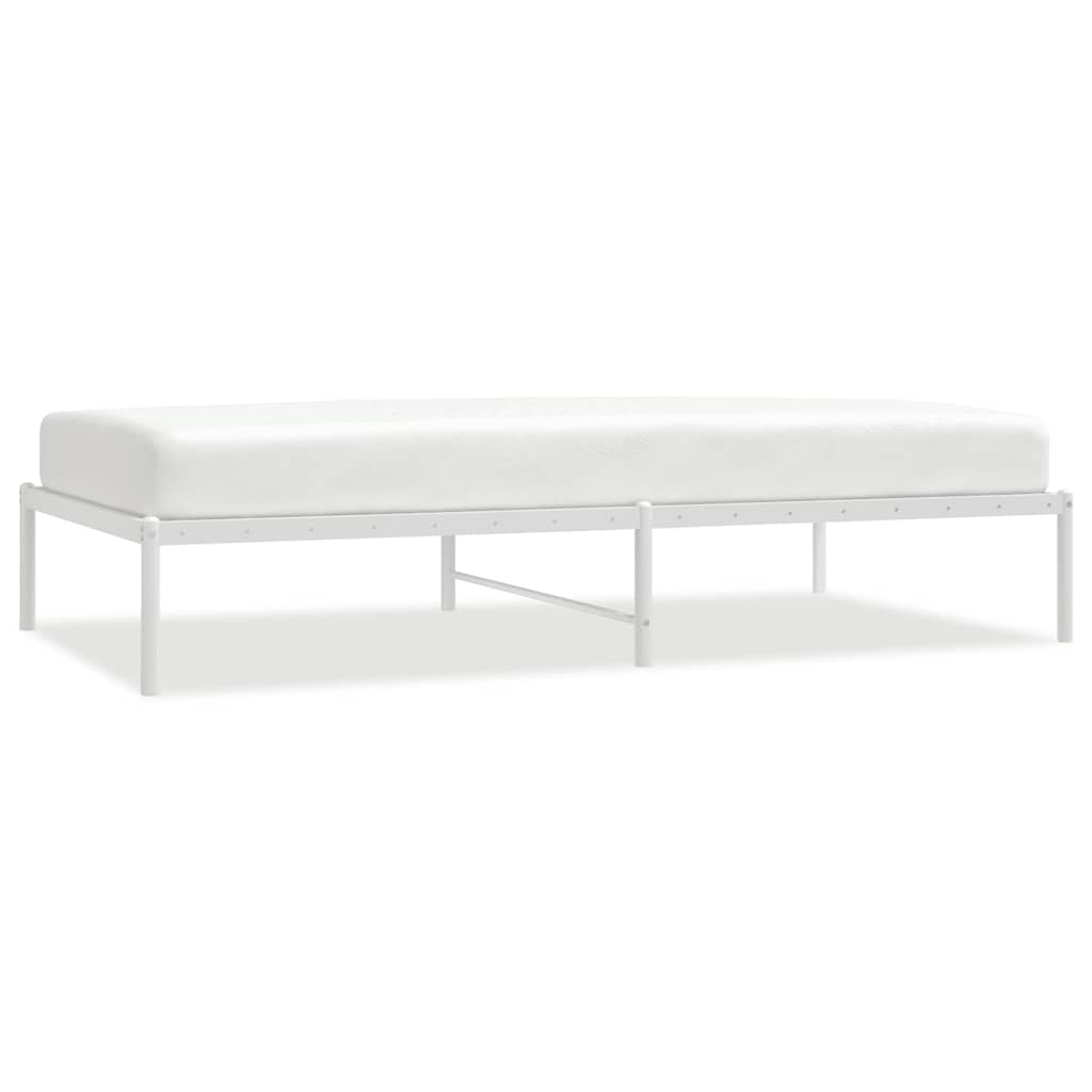 sengeramme 100x190 cm metal hvid