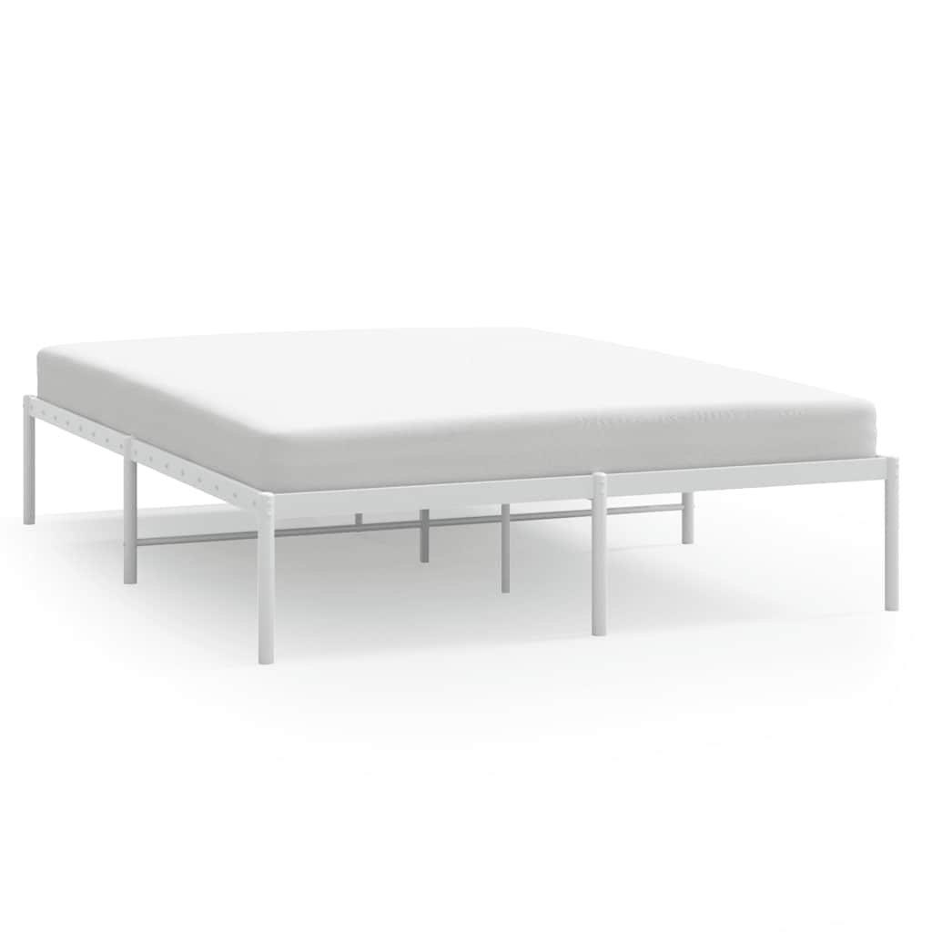 sengeramme 150x200 cm metal hvid
