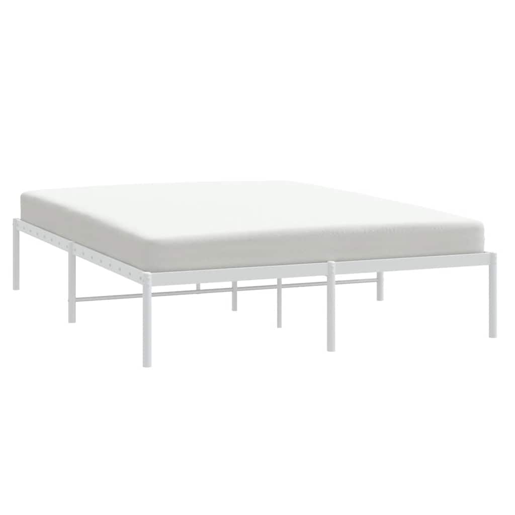 sengeramme 150x200 cm metal hvid