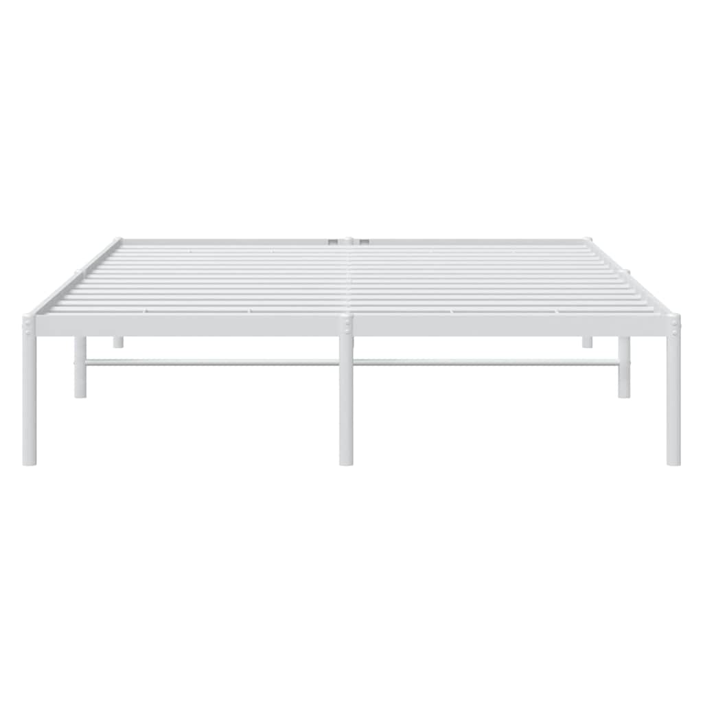 sengeramme 150x200 cm metal hvid