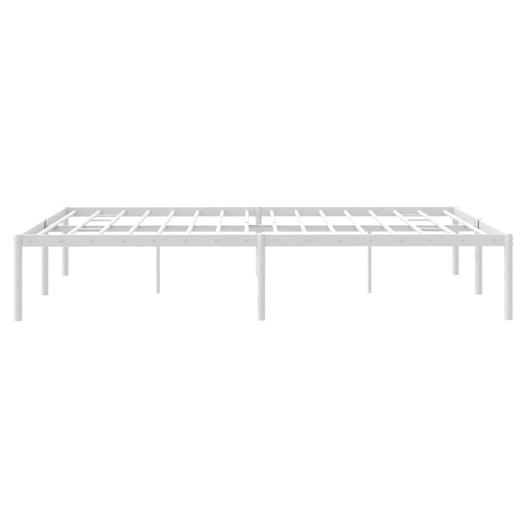 sengeramme 150x200 cm metal hvid