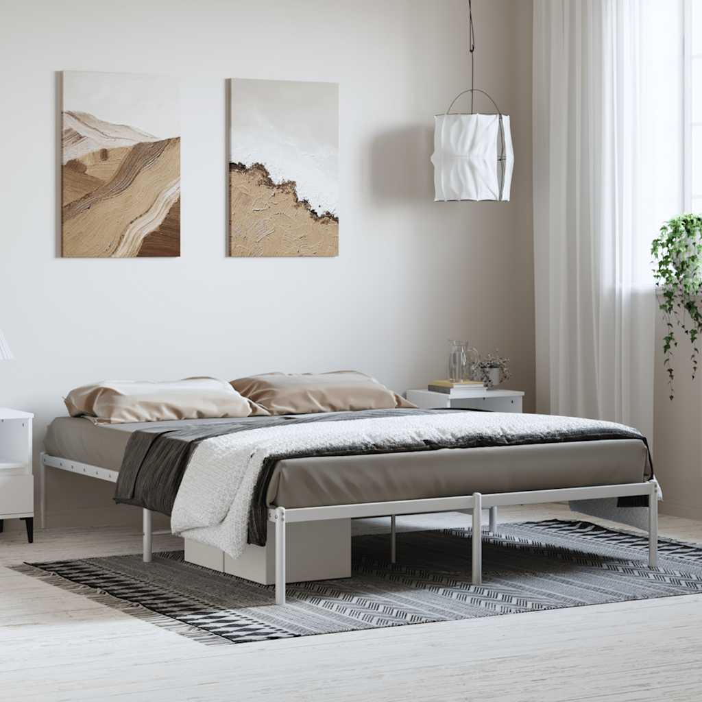 sengeramme 150x200 cm metal hvid