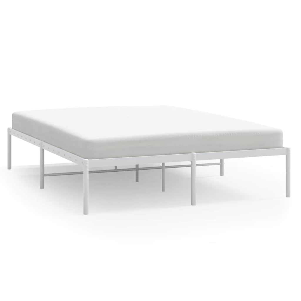 sengeramme 160x200 cm metal hvid