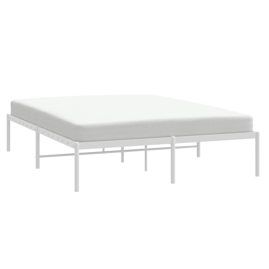 sengeramme 160x200 cm metal hvid