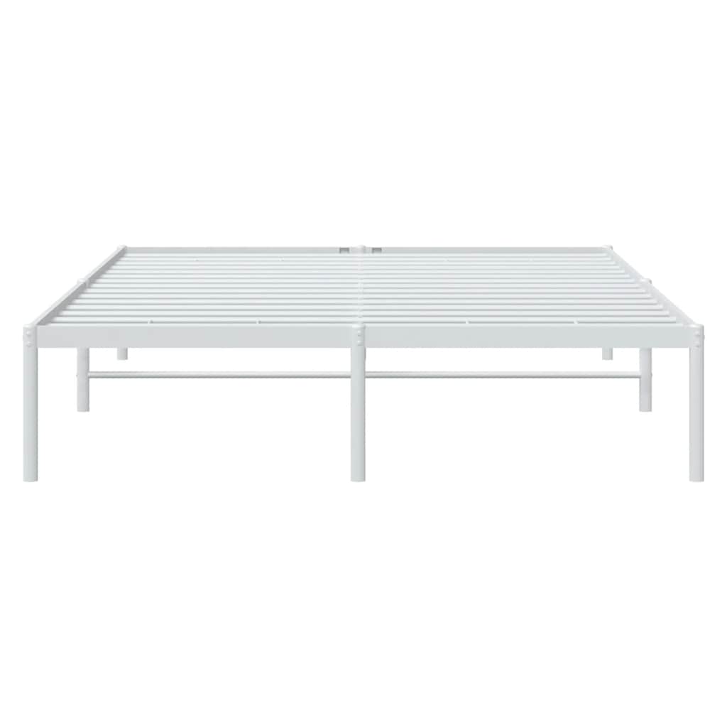 sengeramme 160x200 cm metal hvid