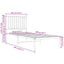 sengeramme med sengegavl 80x200 cm metal hvid