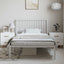 sengeramme med sengegavl 100x190 cm metal hvid