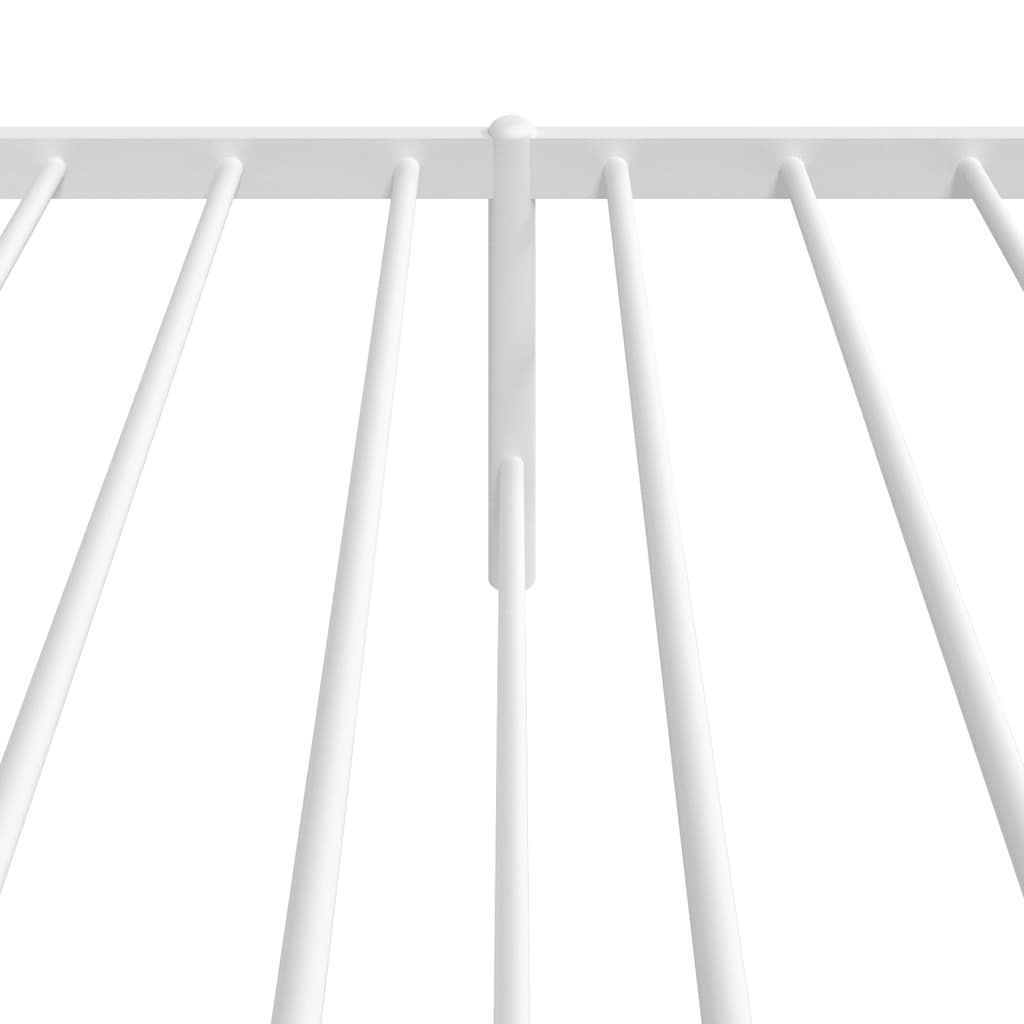 sengeramme med sengegavl 100x190 cm metal hvid