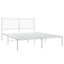 sengeramme med sengegavl 140x200 cm metal hvid
