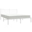sengeramme med sengegavl 160x200 cm metal hvid