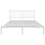 sengeramme med sengegavl 160x200 cm metal hvid