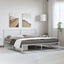 sengeramme med sengegavl 193x203 cm metal hvid