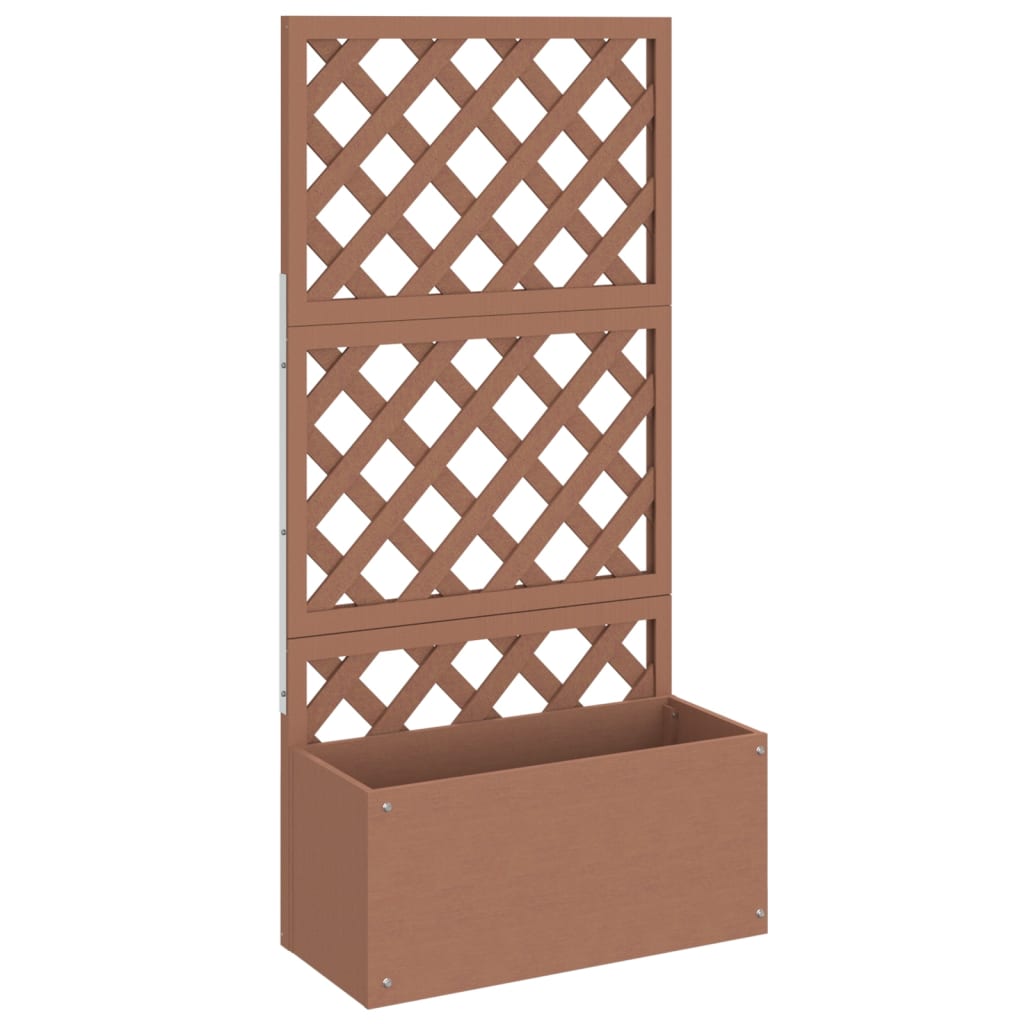 plantekasser med espalier 2 stk. 65x33x135 cm WPC brun