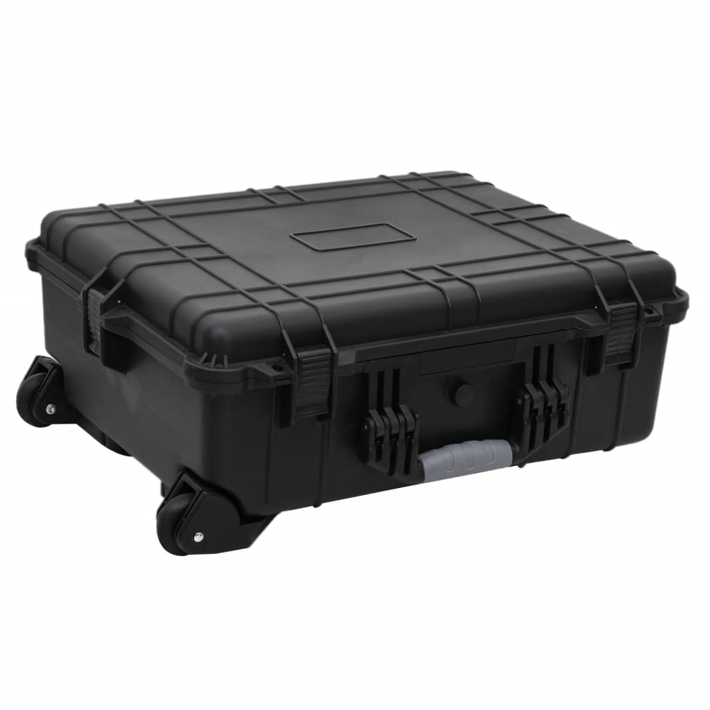 flightcase med hjul 63x50x23 cm PP sort