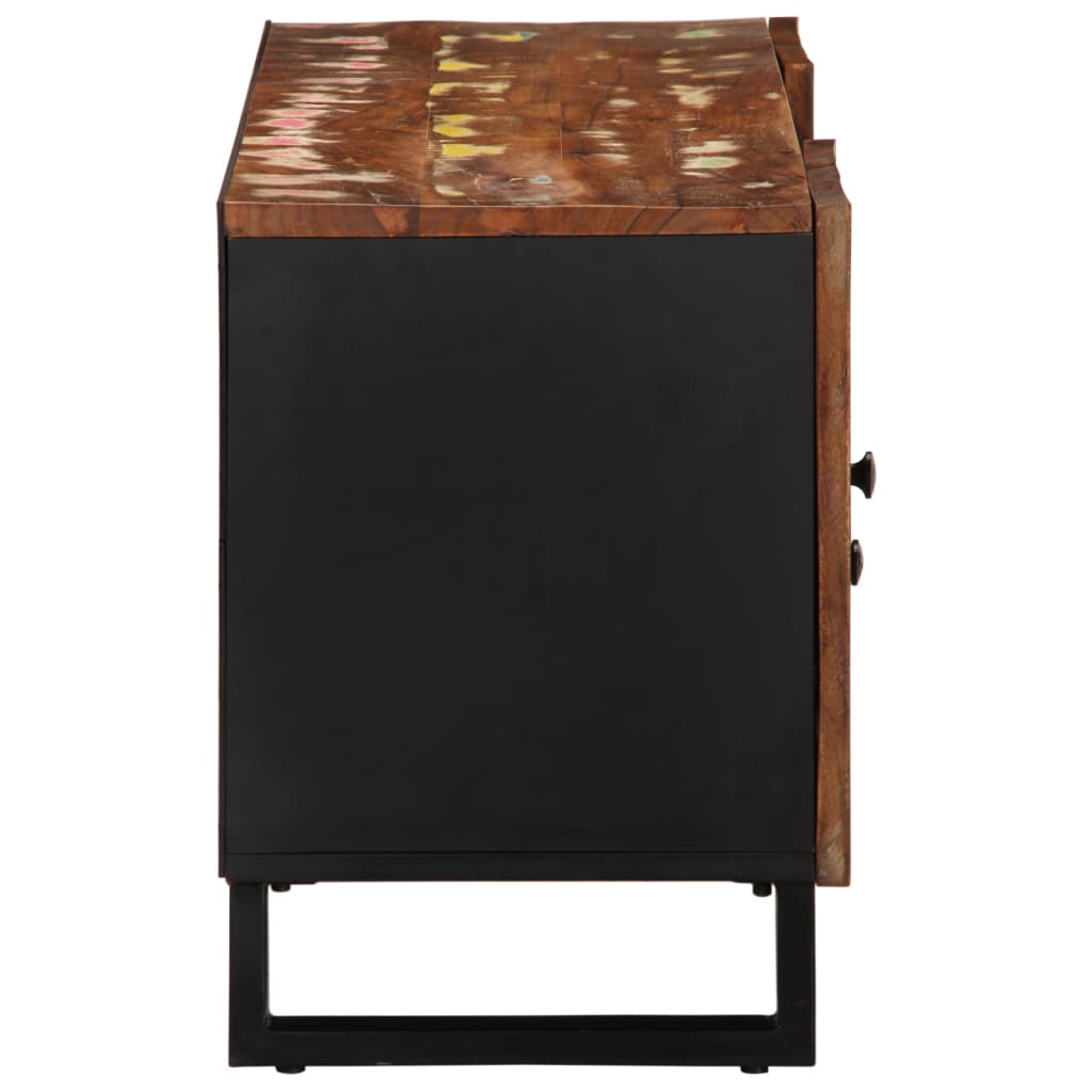 tv-bord 105x33,5x46 cm massivt genbrugstræ og konstrueret træ