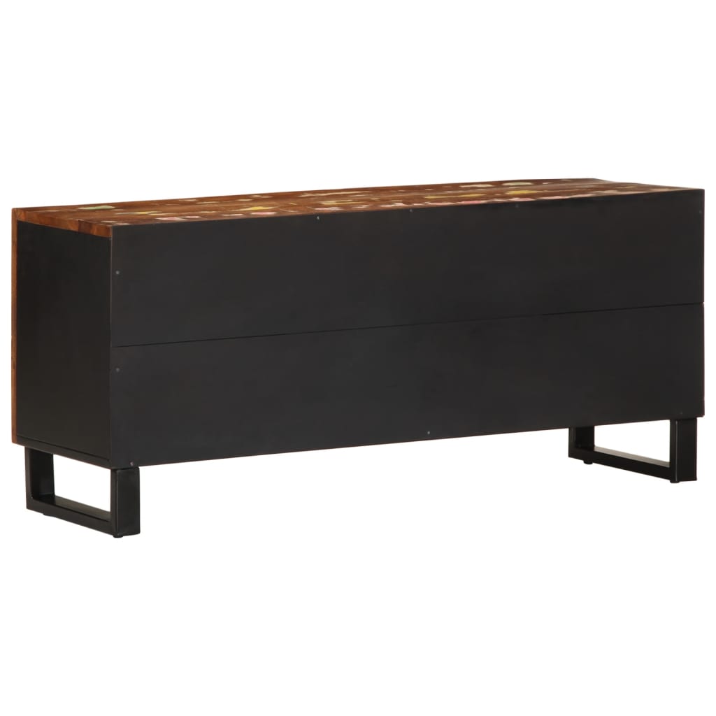 tv-bord 105x33,5x46 cm massivt genbrugstræ og konstrueret træ