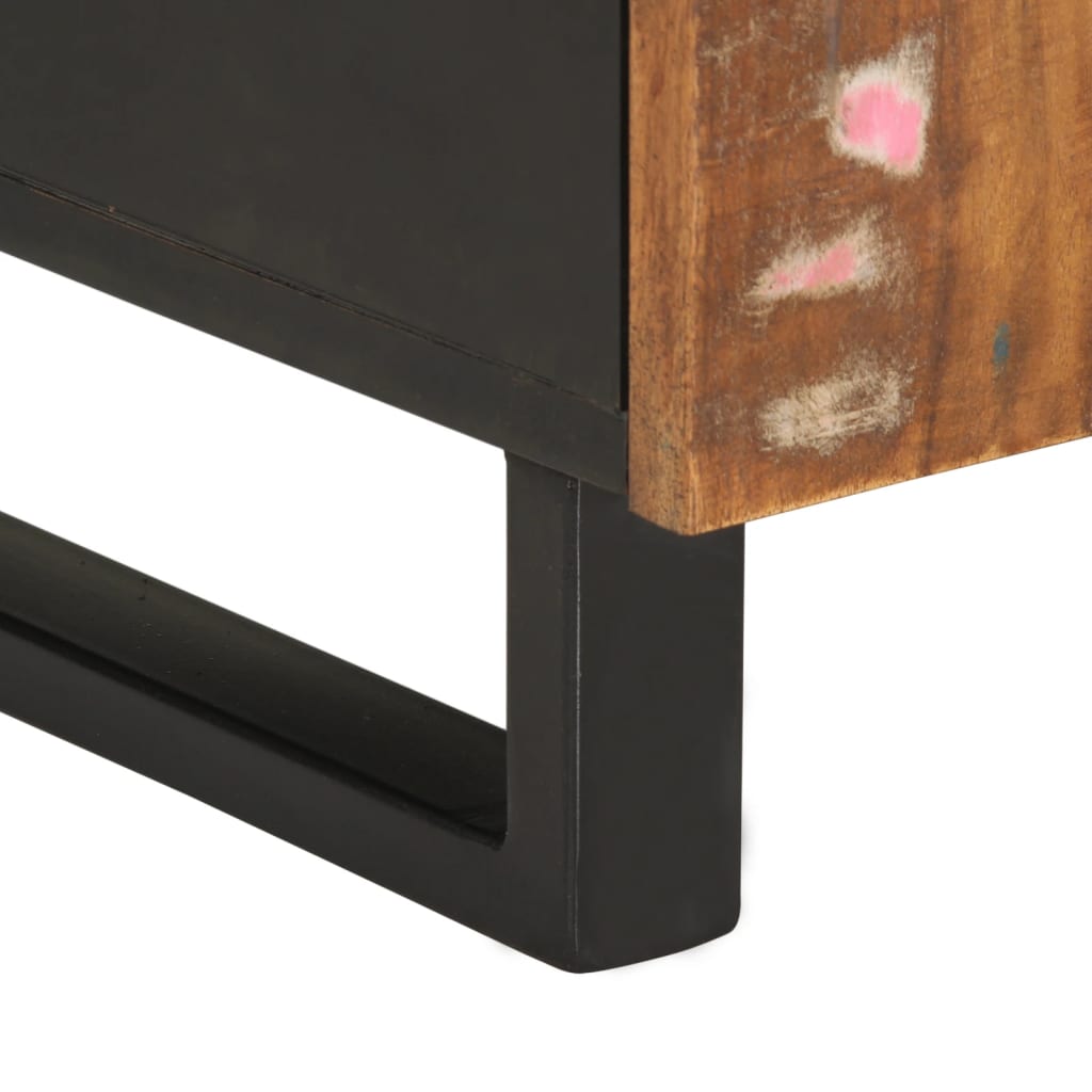tv-bord 105x33,5x46 cm massivt genbrugstræ og konstrueret træ