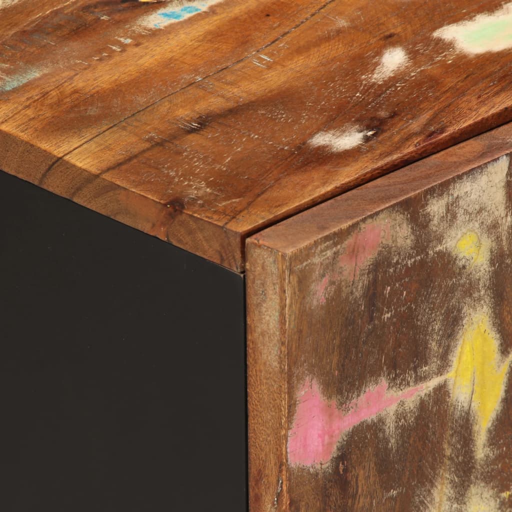 tv-bord 105x33,5x46 cm massivt genbrugstræ og konstrueret træ
