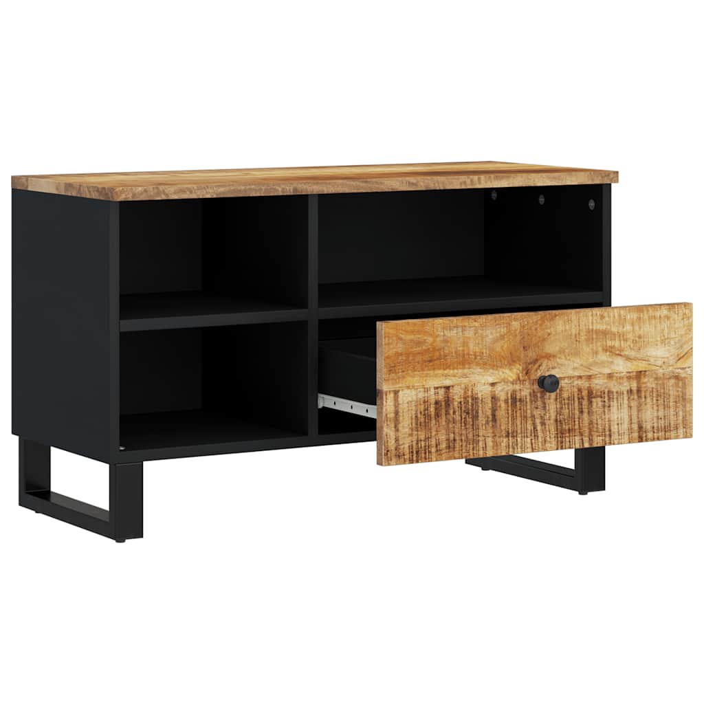 tv-bord 80x33x46 cm massivt mangotræ og konstrueret træ