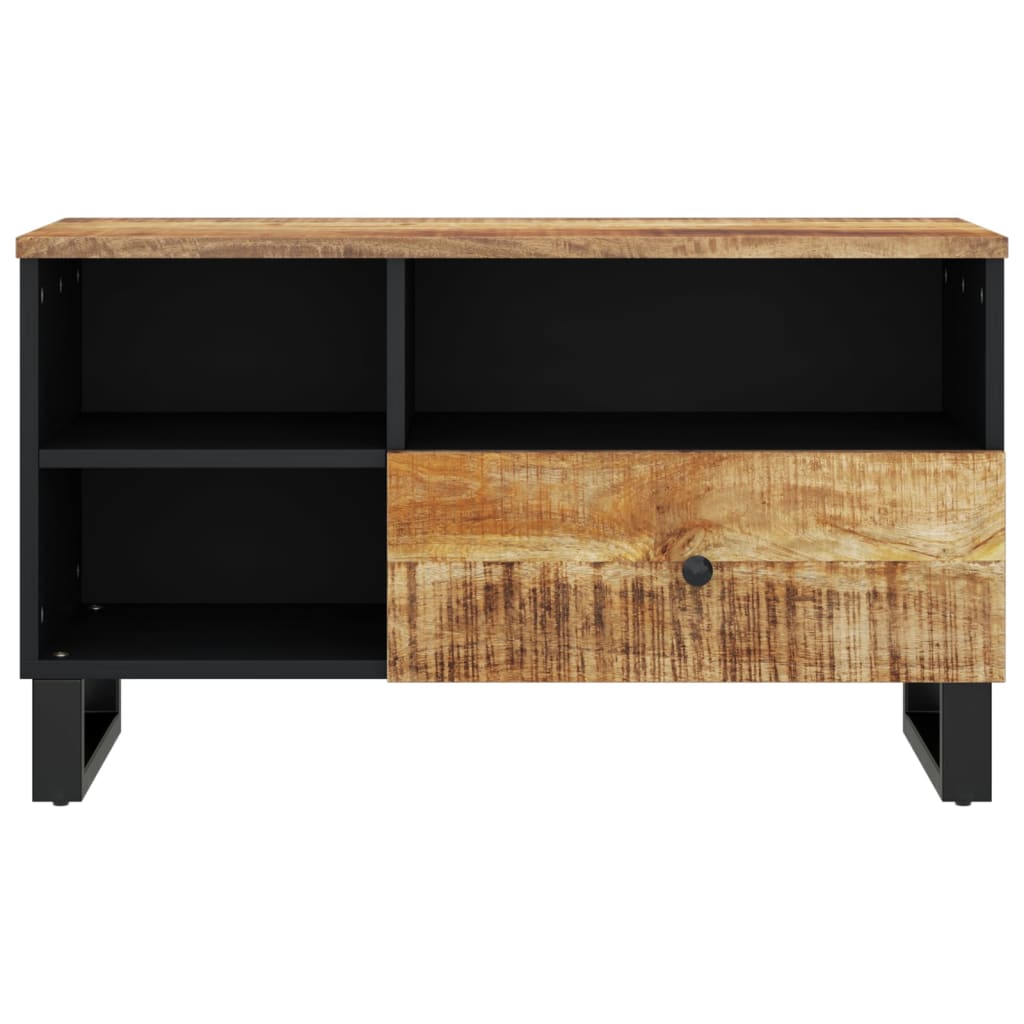 tv-bord 80x33x46 cm massivt mangotræ og konstrueret træ