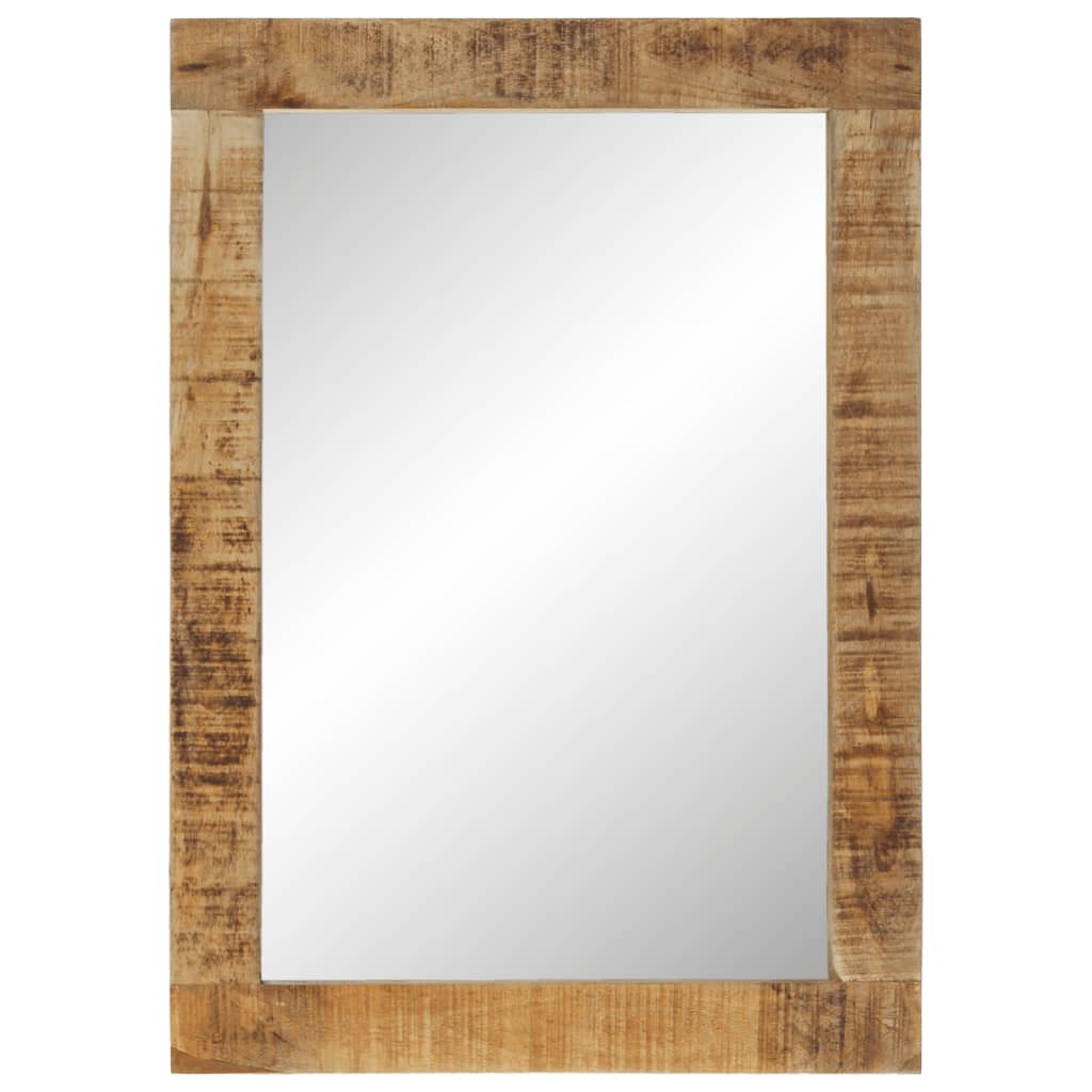 spejl 70x50 cm massivt mangotræ og glas