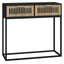 konsolbord 80x30x75 cm konstrueret træ og jern sort