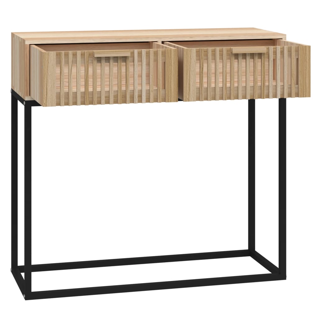 konsolbord 80x30x75 cm konstrueret træ og jern