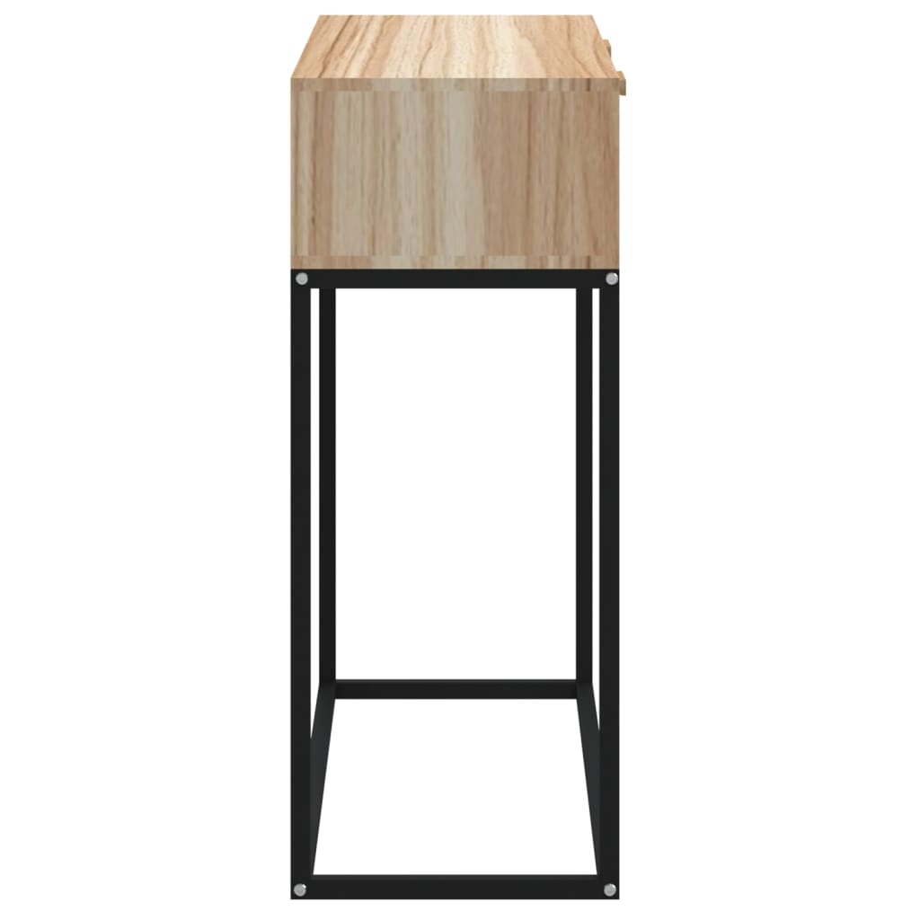 konsolbord 80x30x75 cm konstrueret træ og jern